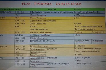 Tygodniowy Plan Pracy
