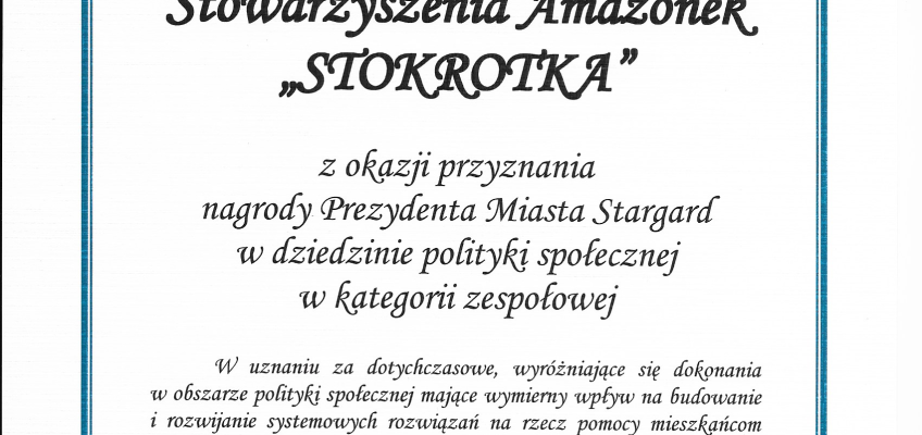 Nagroda Prezydenta Miasta Stargard dla Społeczników Miasta