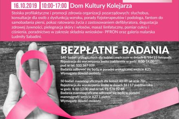 XV Powiatowy Miesiąc  Walki z Rakiem i Promocji Zdrowia w Domu Kultury Kolejarza